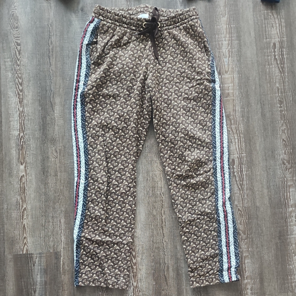 Burberry Brown  Joggers with Multicolor Stripes